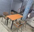 Foldable Table with 4 Rattan Chairs - 1