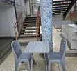 Portable Foldable Table + 2 Woven-Texture Plastic Chairs - 2