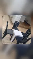 1 Small White Table + 4 Black Woven Chairs - 2