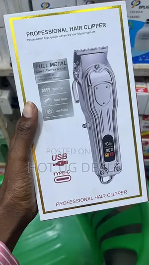Professional Metal Cordless Hair Clipper - Heavy Duty Barber Trimmer