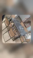 1 Black Rectangular Table + 6 Rattan Chairs - 1