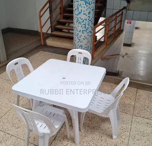 White Dining Set - Table and 4 Chairs
