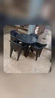 1 Round Table + 4 Molded Plastic Arm Chairs - 2