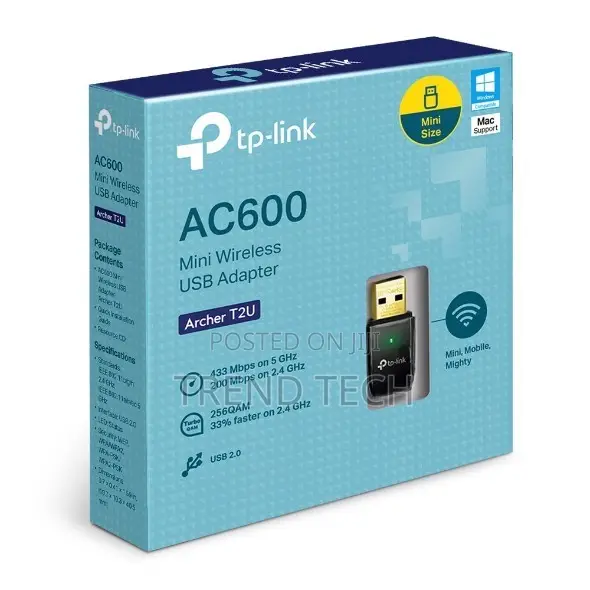 TP-Link Archer T2U AC600 USB Wi-Fi Adapter - 1