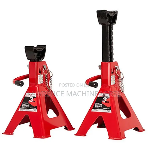 Red Steel Jack Stands (3 Ton) - 1