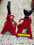 Red Steel Jack Stands (3 Ton) - 2