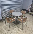 1 Small Round Table + 4 Rattan Chairs - 1