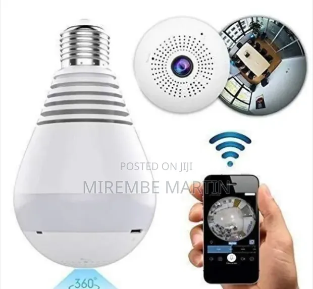Panoramic Wireless Security Camera Light Bulb - 1