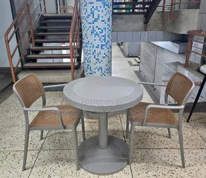 1 Small Round Table + 2 Rattan Chairs