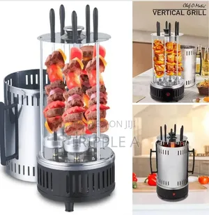 Automatic Rotating Grill Machine with 6 Skewers