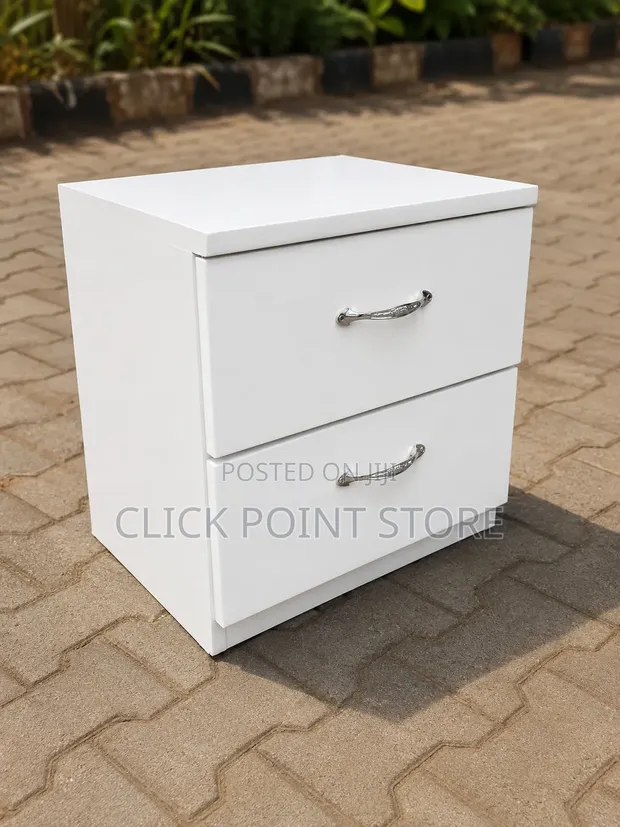 White Bedside Drawers - 1