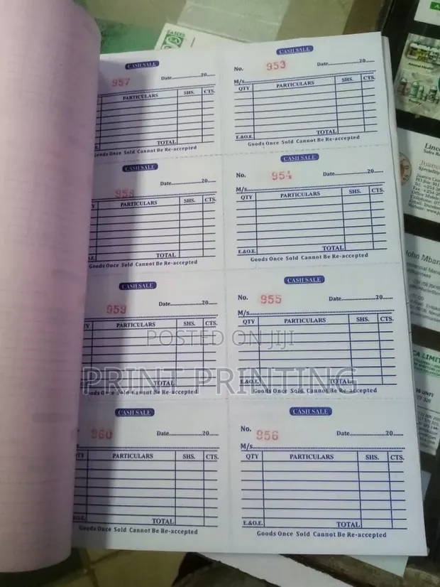 Bulk Printing of Receipt, Invoice, Proforma Books - 1
