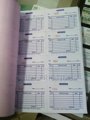 Bulk Printing of Receipt, Invoice, Proforma Books