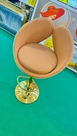 Modern Camel Faux-Leather Bar Stool - 1