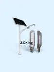 3.0m King Light Solar Street Light - Blue Carbon - 1