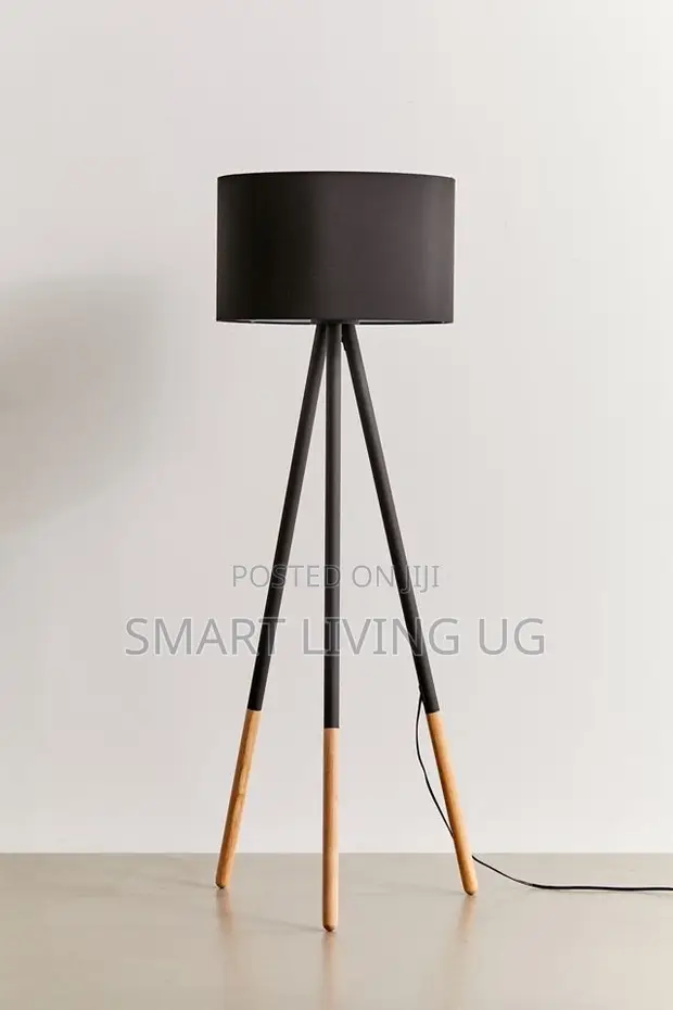 Modern Minimalist Standing Floor Lamp - Matte Black - 1