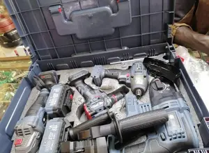 Cordless Power Tool Set: Rotary Hammer, Grinder, Impact Drill, Wrench