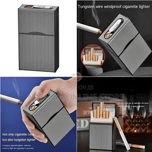 Rechargeable 2-in-1 Cigarette Lighter and Case