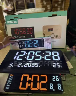 LED Digital Wall Clock - Large Display