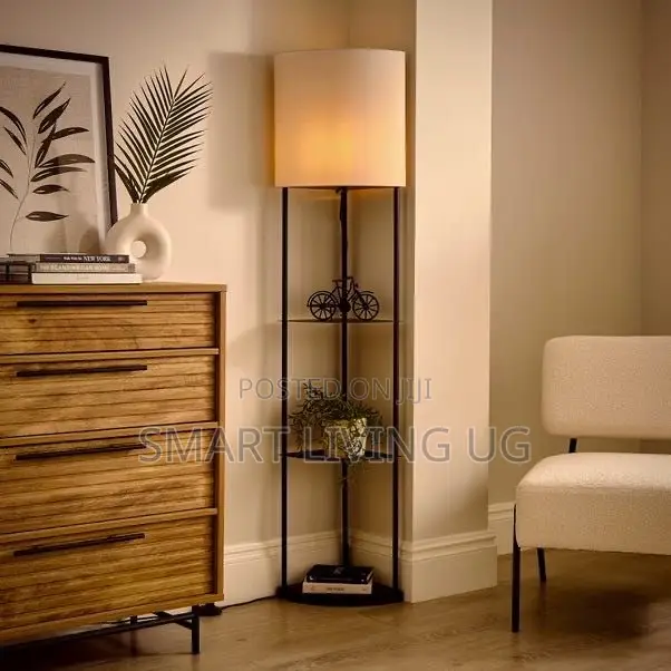 Multi-Functional Floor Lamp with Storage Shelf/Side Table - 1