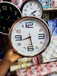 12-Inch Silent Quartz Wall Clock - Rose Gold Frame - 1