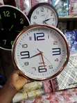 12-Inch Silent Quartz Wall Clock - Rose Gold Frame - 4