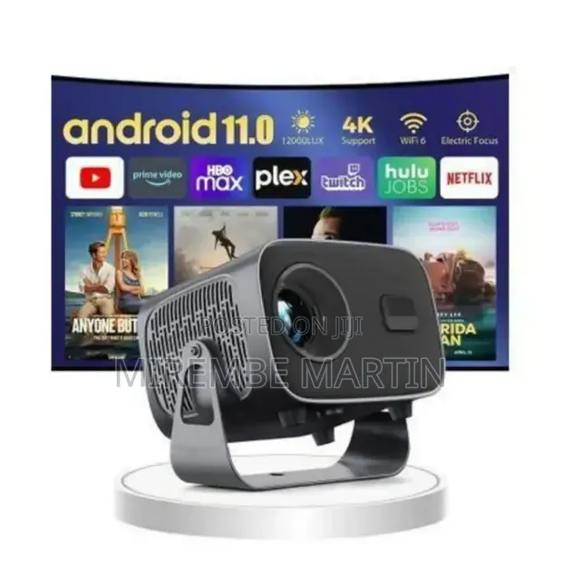 Sleek Portable Smart Projector with Integrated Stand - 1