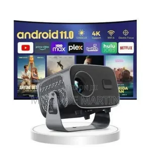 Sleek Portable Smart Projector with Integrated Stand