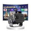 Sleek Portable Smart Projector with Integrated Stand - 1