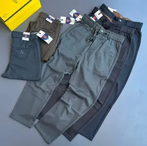Men's Casual Trousers - Elastic Waistband
