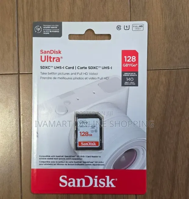 SanDisk Ultra 128GB Memory Card for Cameras - 1