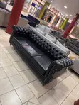 Chesterfield Three-Seater Sofa - Original Leather - 2
