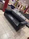 Chesterfield Three-Seater Sofa - Original Leather - 4