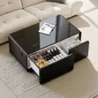 Smart Coffee Table with Built-in Fridge & Freezer - 2