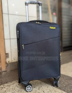 Prince Black Soft-Side Fabric Spinner Suitcase