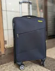 Prince Black Soft-Side Fabric Spinner Suitcase - 1
