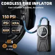 LED Digital Display Wireless Portable Air Pump Inflator - 1