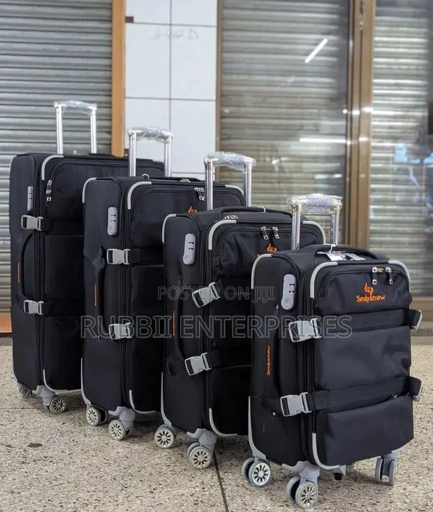 Black Sandy Snow 4-Piece Suitcase Set - 1