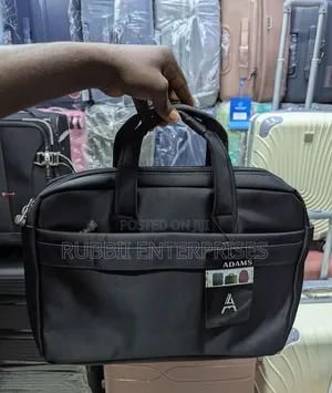Adams Black Fabric Business and Laptop Briefcase