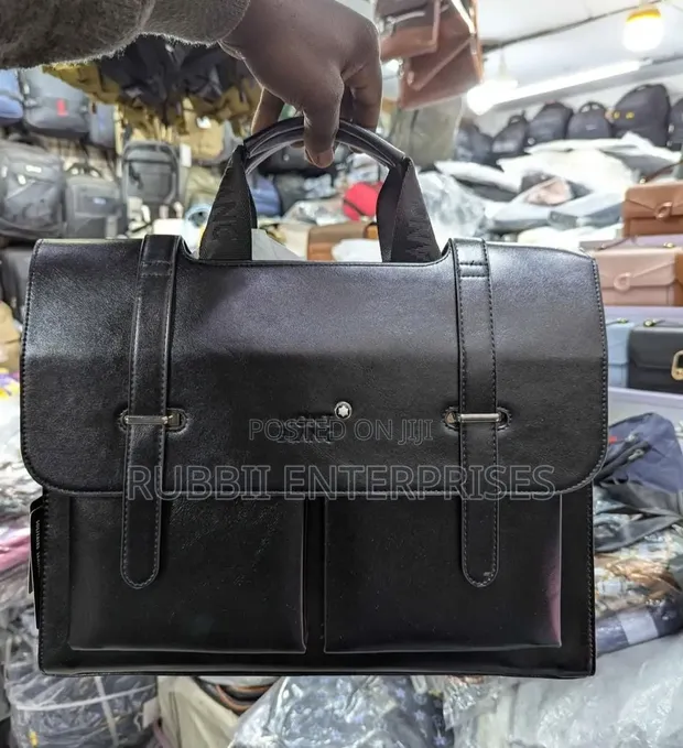 Mont Blanc Faux-Leather Executive Laptop Briefcase - 1