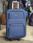 Blue Fenhua Fabric Trolley Suitcase 3pc Set - 3