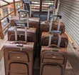 Brown PU Leather 3-Piece Travel Luggage Set - 1