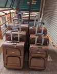Brown PU Leather 3-Piece Travel Luggage Set - 2
