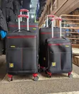 Prince Black and Red 4-Piece Nylon Suitcase Set - 4