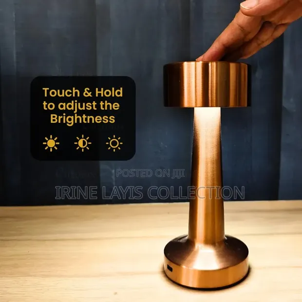 Rose Gold LED Touch-Sensor Table Lamp - 1