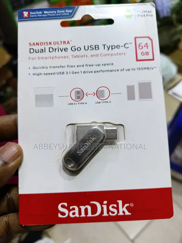 64GB SanDisk Ultra Dual Drive Go USB Type-C Flash Drive - 1