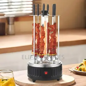 Smokeless Electric BBQ Grill with 6 Rotating Skewers