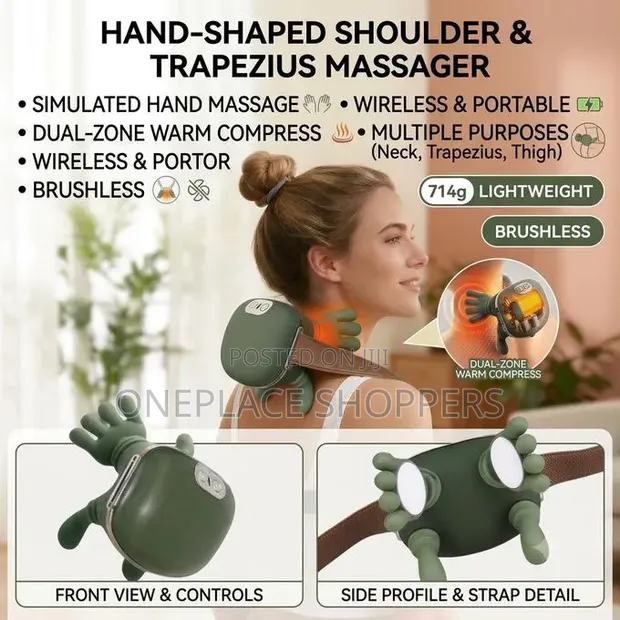 4D Neck Shoulder Massager - Deep Tissue Shiatsu - 1