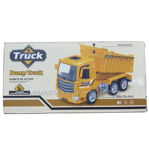Kids Interactive Yellow Dump Truck Toy - Bump 'N Go, Lights & Sounds
