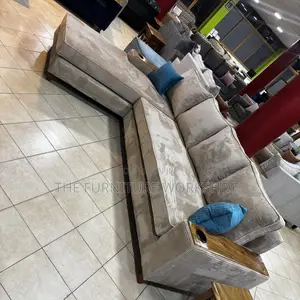 L-Shaped Sofa - Brand New with Springs